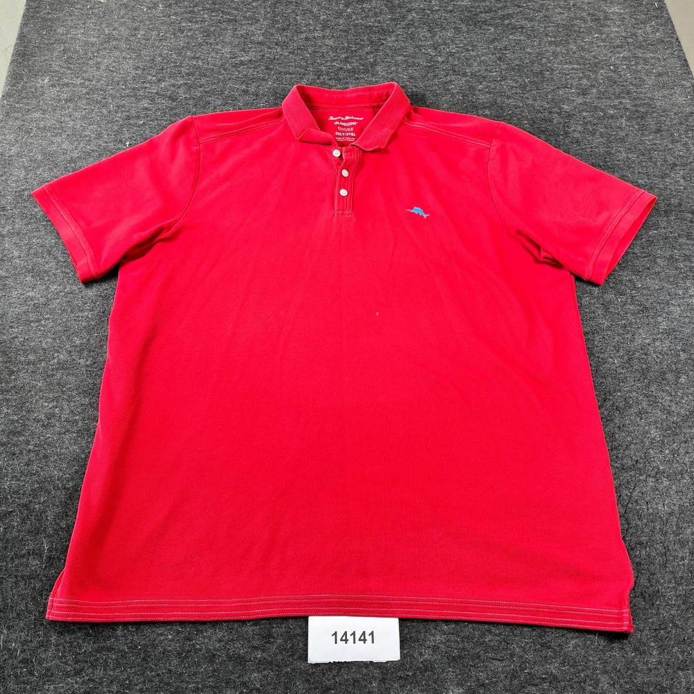 Tommy Bahama Islandzone Supima Polo Shirt Mens 3XLT Red Cotton Golf Performance